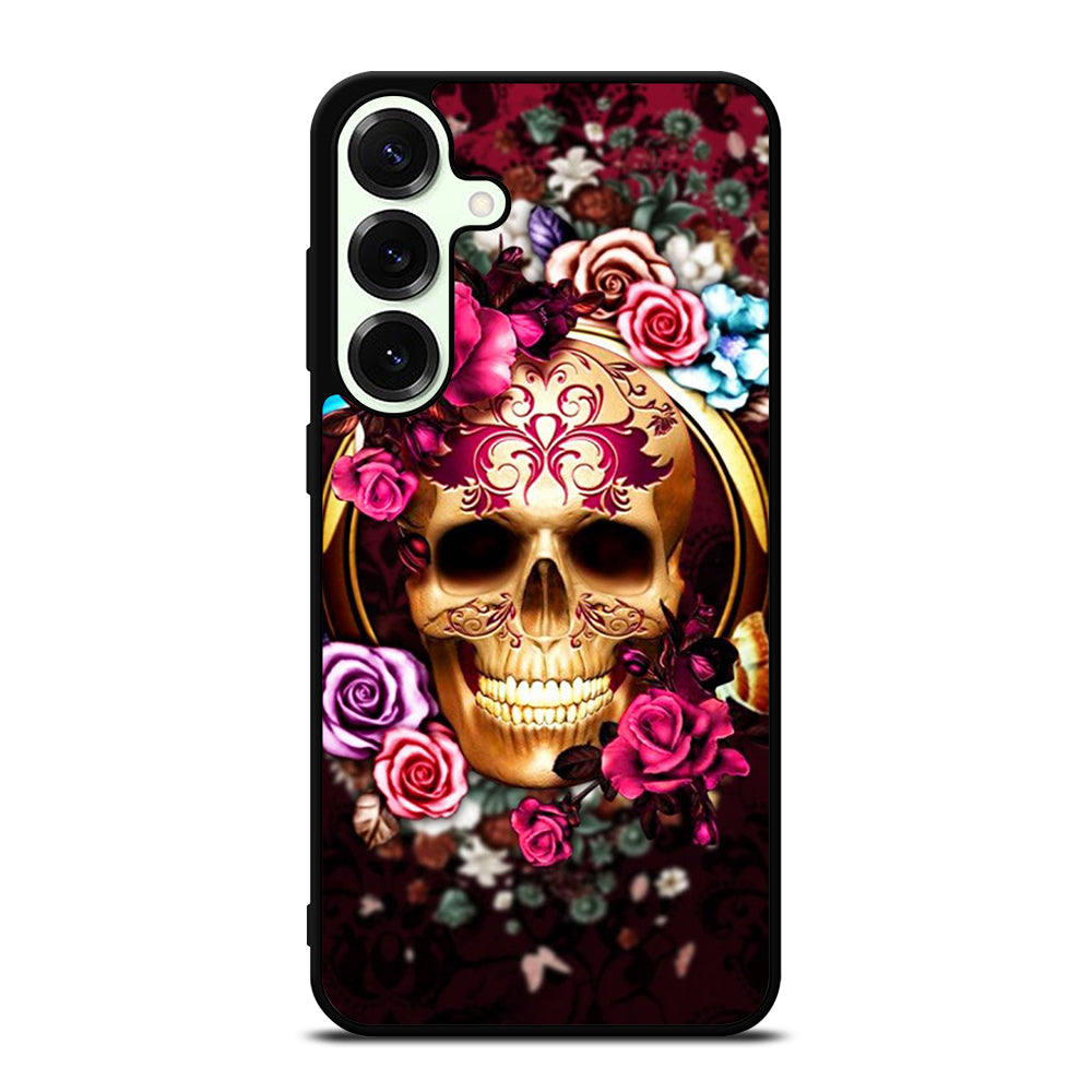 SUGAR SKULL FLORAL Samsung Galaxy S25 Plus Case Cover