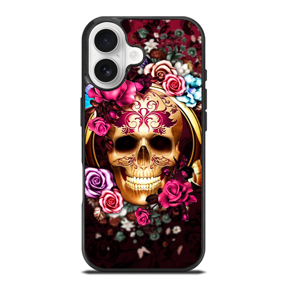 SUGAR SKULL FLORAL iPhone 17 Case Cover