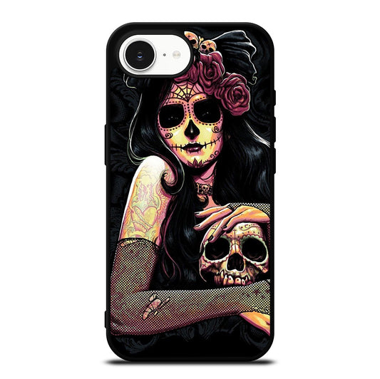 SUGAR SKULL GIRL iPhone 16e Case Cover