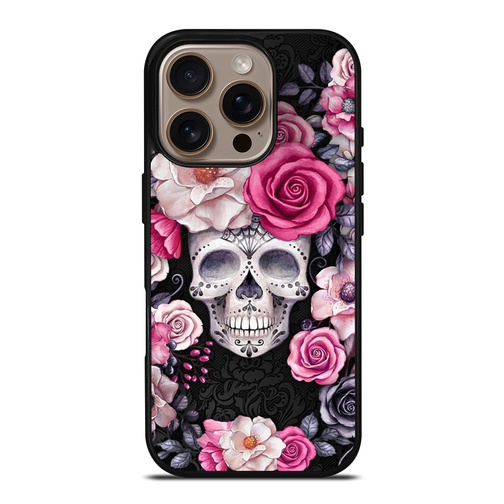 SUGAR SKULL ROSE iPhone 16 Pro Case Cover