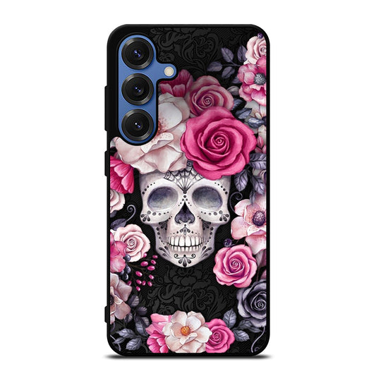 SUGAR SKULL ROSE Samsung Galaxy S25 Case Cover