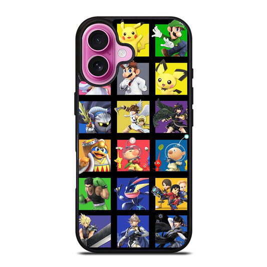 SUPER SMASH BROS VIDEO GAME iPhone 16 Plus Case Cover