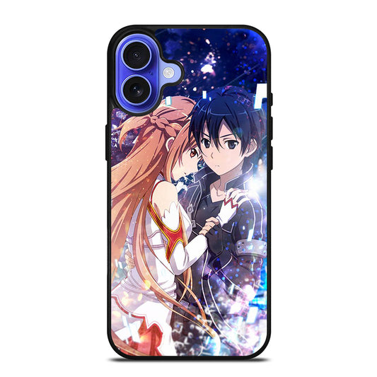 SWORD ART ONLINE ANIME KIRITO AND ASUNA 2 iPhone 16 Case Cover