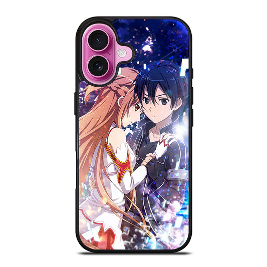 SWORD ART ONLINE ANIME KIRITO AND ASUNA 2 iPhone 16 Plus Case Cover