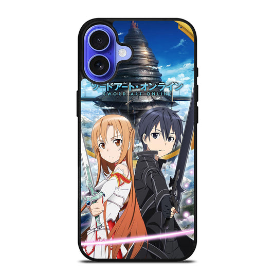 SWORD ART ONLINE KIRITO AND ASUNA ANIME iPhone 16 Case Cover