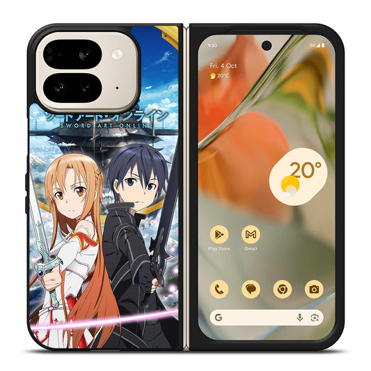 SWORD ART ONLINE KIRITO AND ASUNA ANIME Google Pixel 9 Pro Fold Case Cover