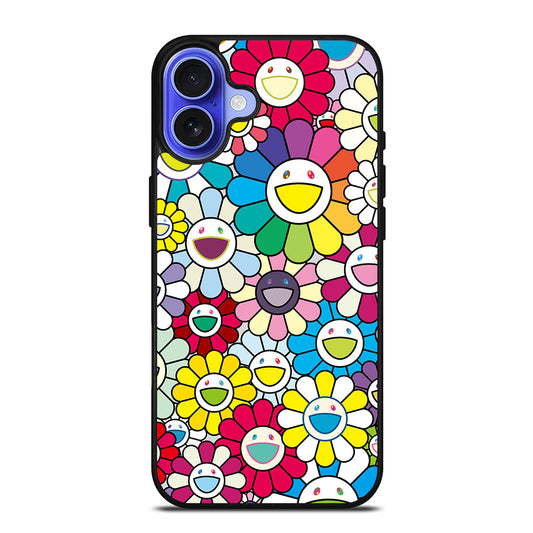TAKASHI MURAKAMI FLOWERS COLORFUL iPhone 16 Case Cover