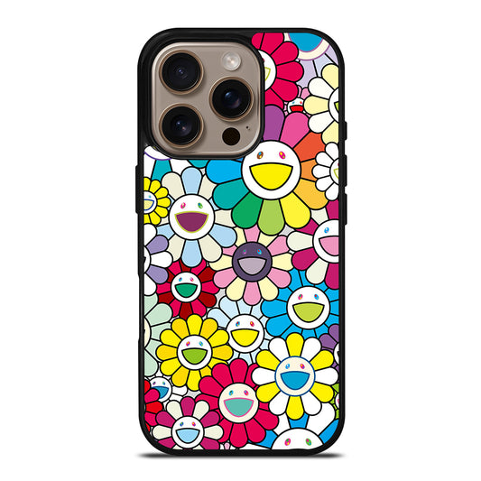 TAKASHI MURAKAMI FLOWERS COLORFUL iPhone 16 Pro Case Cover