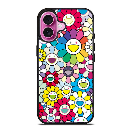 TAKASHI MURAKAMI FLOWERS COLORFUL iPhone 16 Plus Case Cover