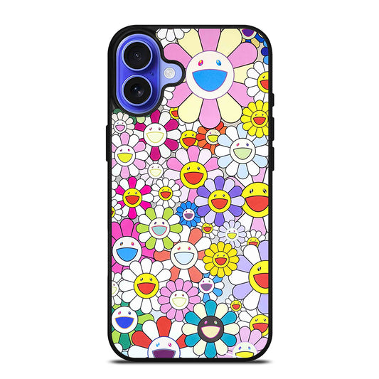 TAKASHI MURAKAMI FLOWERS PATTERN iPhone 16 Case Cover