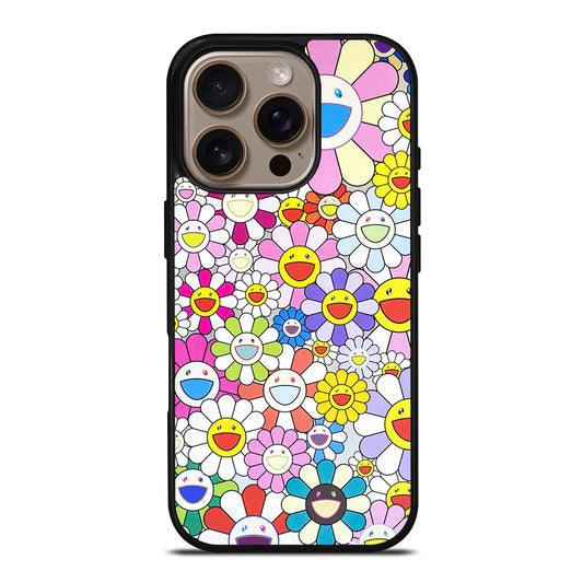 TAKASHI MURAKAMI FLOWERS PATTERN iPhone 16 Pro Case Cover