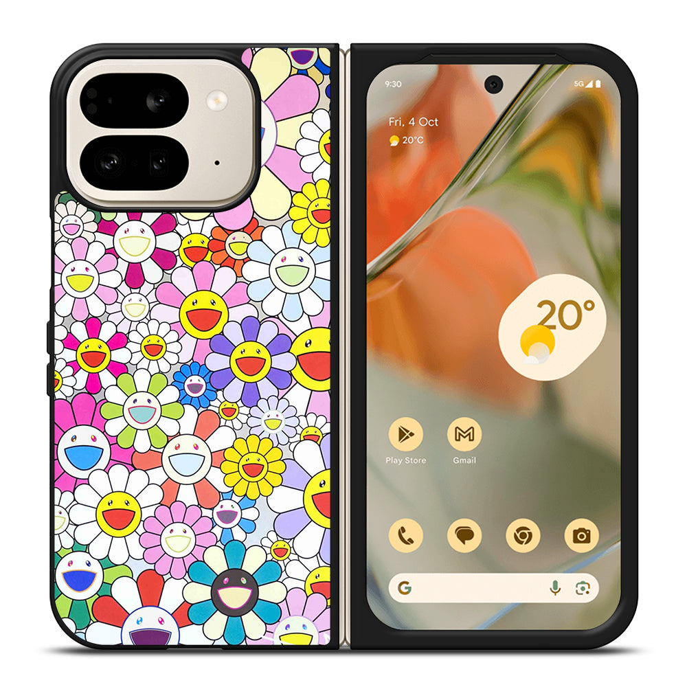 TAKASHI MURAKAMI FLOWERS PATTERN Google Pixel 9 Pro Fold Case Cover