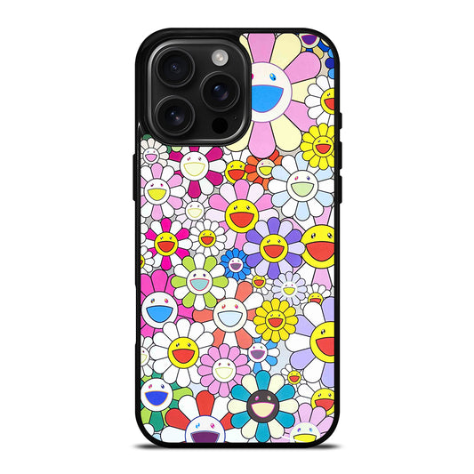 TAKASHI MURAKAMI FLOWERS PATTERN iPhone 16 Pro Max Case Cover