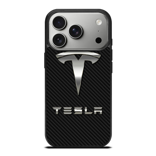TESLA CARBON LOGO iPhone 17 Pro Case Cover