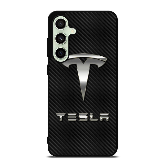 TESLA CARBON LOGO Samsung Galaxy S24 FE Case Cover