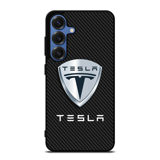 TESLA LOGO CARBON Samsung Galaxy S26 Case Cover