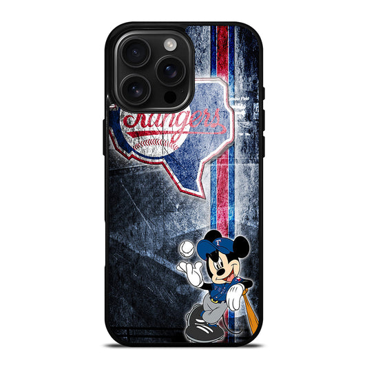 TEXAS RANGERS MICKEY MOUSE iPhone 16 Pro Max Case Cover