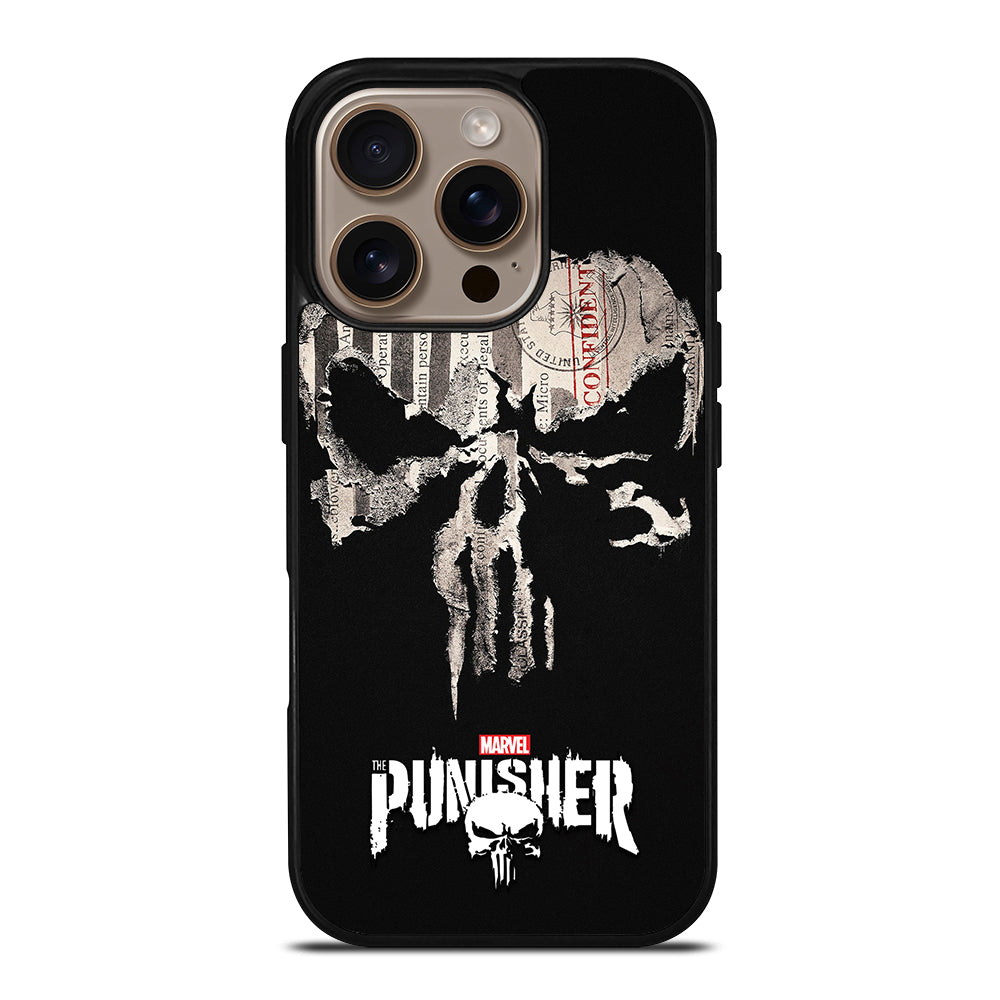 THE PUNISHER MARVEL SKULL LOGO 1 iPhone 16 Pro Case Cover