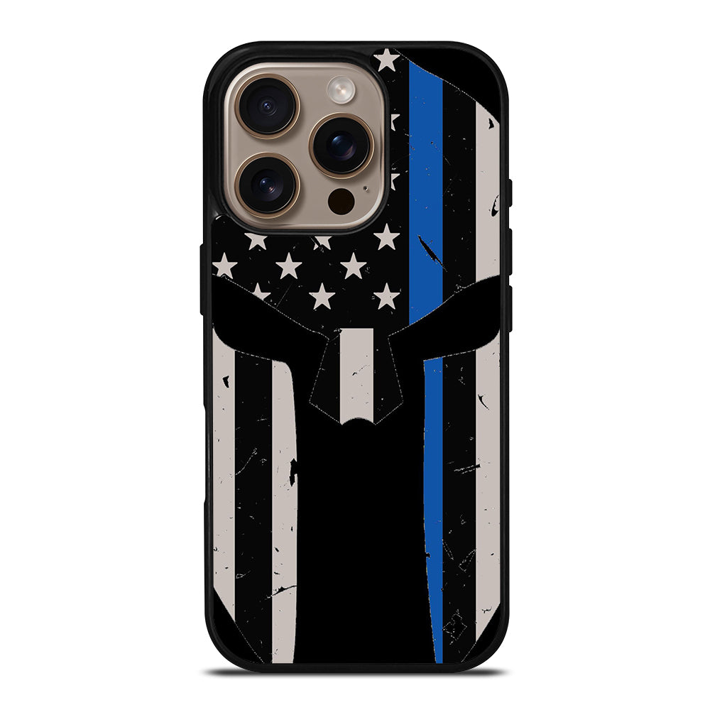 THIN BLUE LINE PUNISHER SKULL 1 iPhone 16 Pro Case Cover