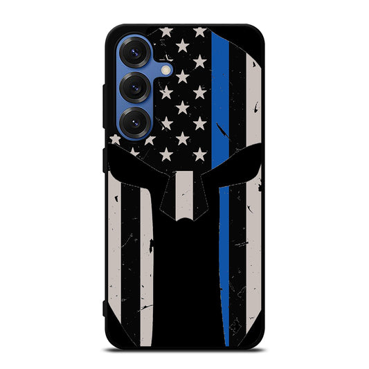 THIN BLUE LINE PUNISHER SKULL 1 Samsung Galaxy S25 Case Cover