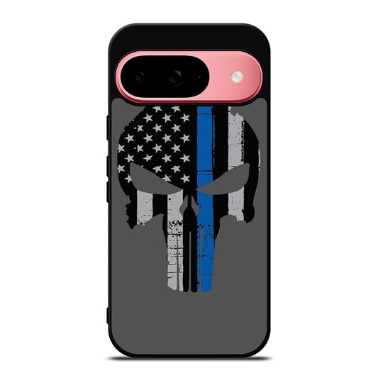 THIN BLUE LINE PUNISHER SKULL 2 Google Pixel 9 Case Cover