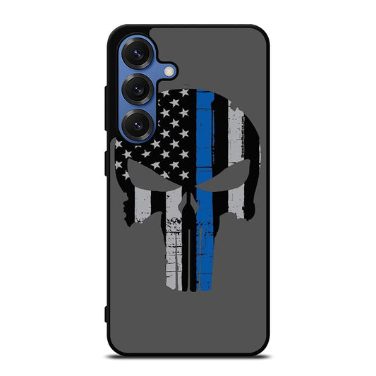 THIN BLUE LINE PUNISHER SKULL 2 Samsung Galaxy S25 Case Cover