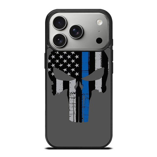 THIN BLUE LINE PUNISHER SKULL 2 iPhone 17 Pro Case Cover