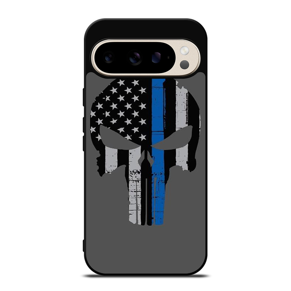 THIN BLUE LINE PUNISHER SKULL 2 Google Pixel 9 Pro Case Cover