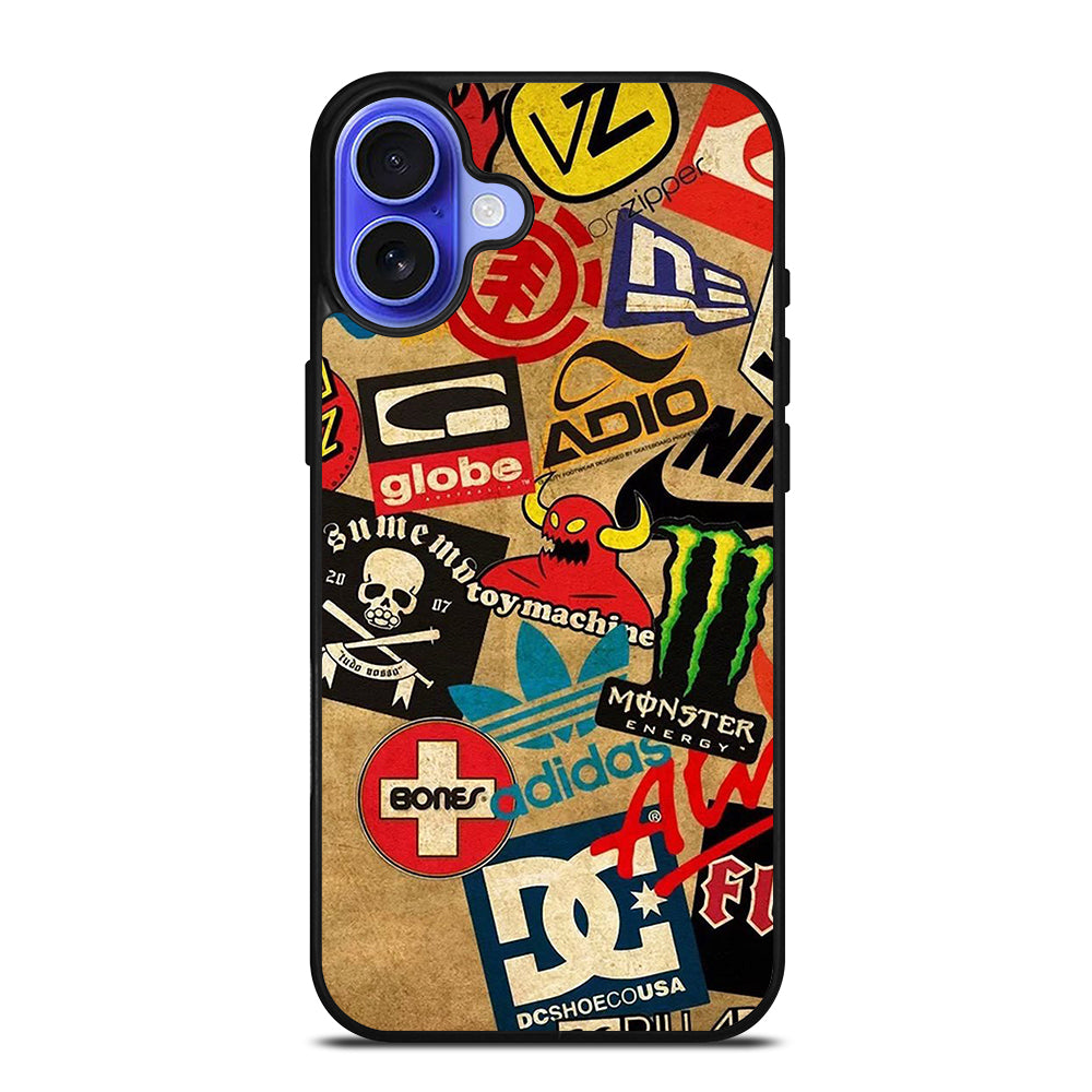 TOY MACHINE SKATEBOARD COLLAGE iPhone 16 Case Cover