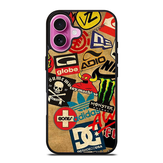 TOY MACHINE SKATEBOARD COLLAGE iPhone 16 Plus Case Cover