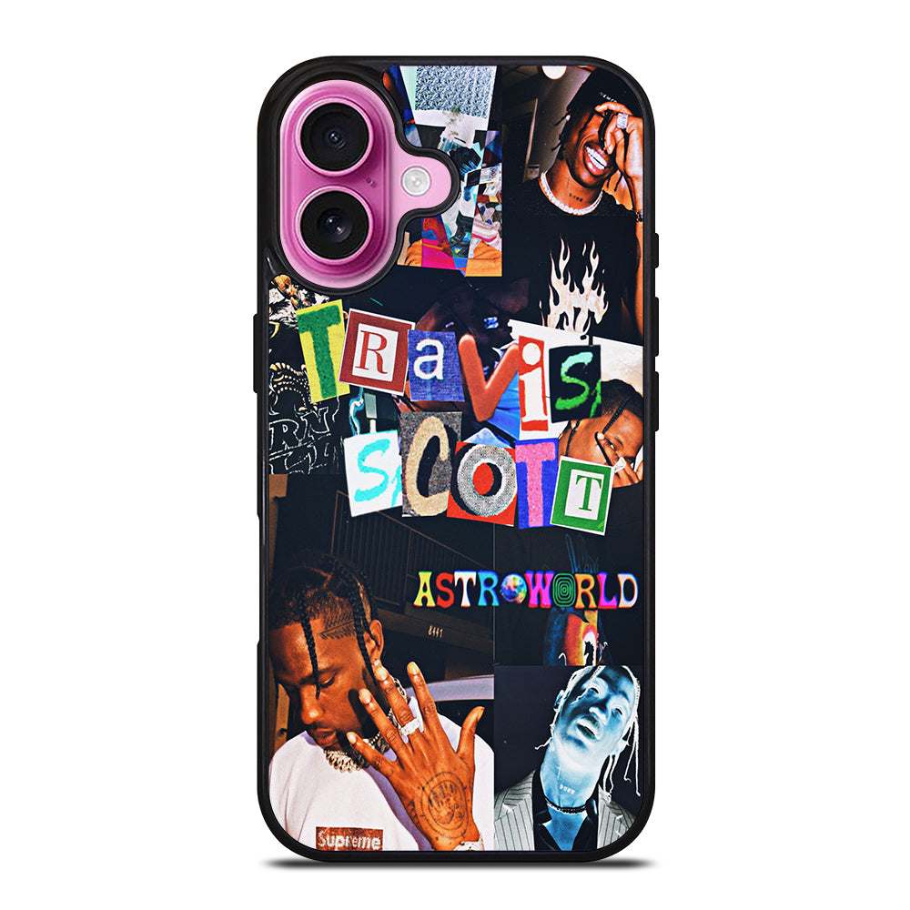 TRAVIS SCOTT RAPPER COLLAGE iPhone 16 Plus Case Cover