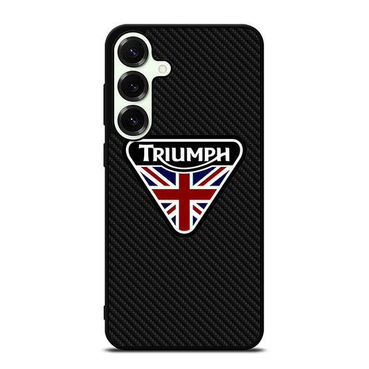 TRIUMPH MOTORCYCLE LOGO CARBON Samsung Galaxy S25 Plus Case Cover