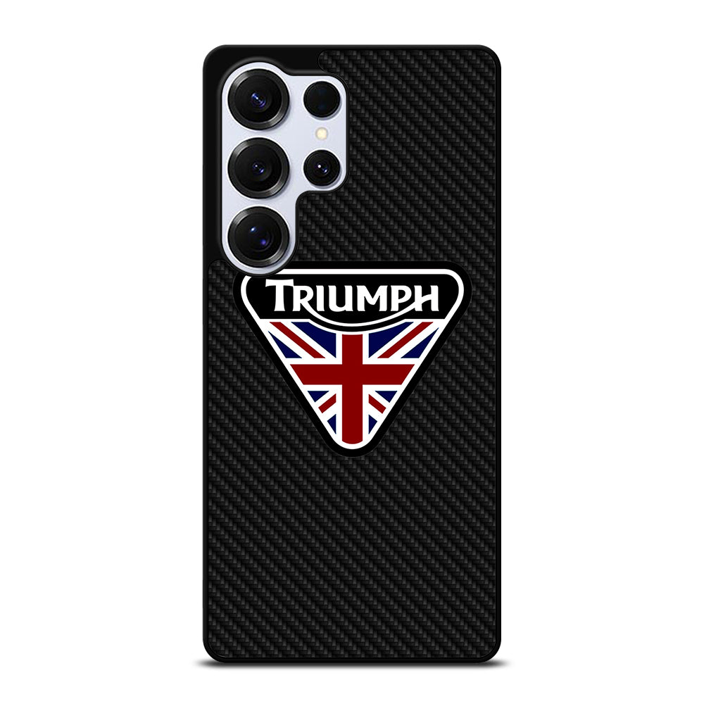 TRIUMPH MOTORCYCLE LOGO CARBON Samsung Galaxy S25 Ultra Case Cover