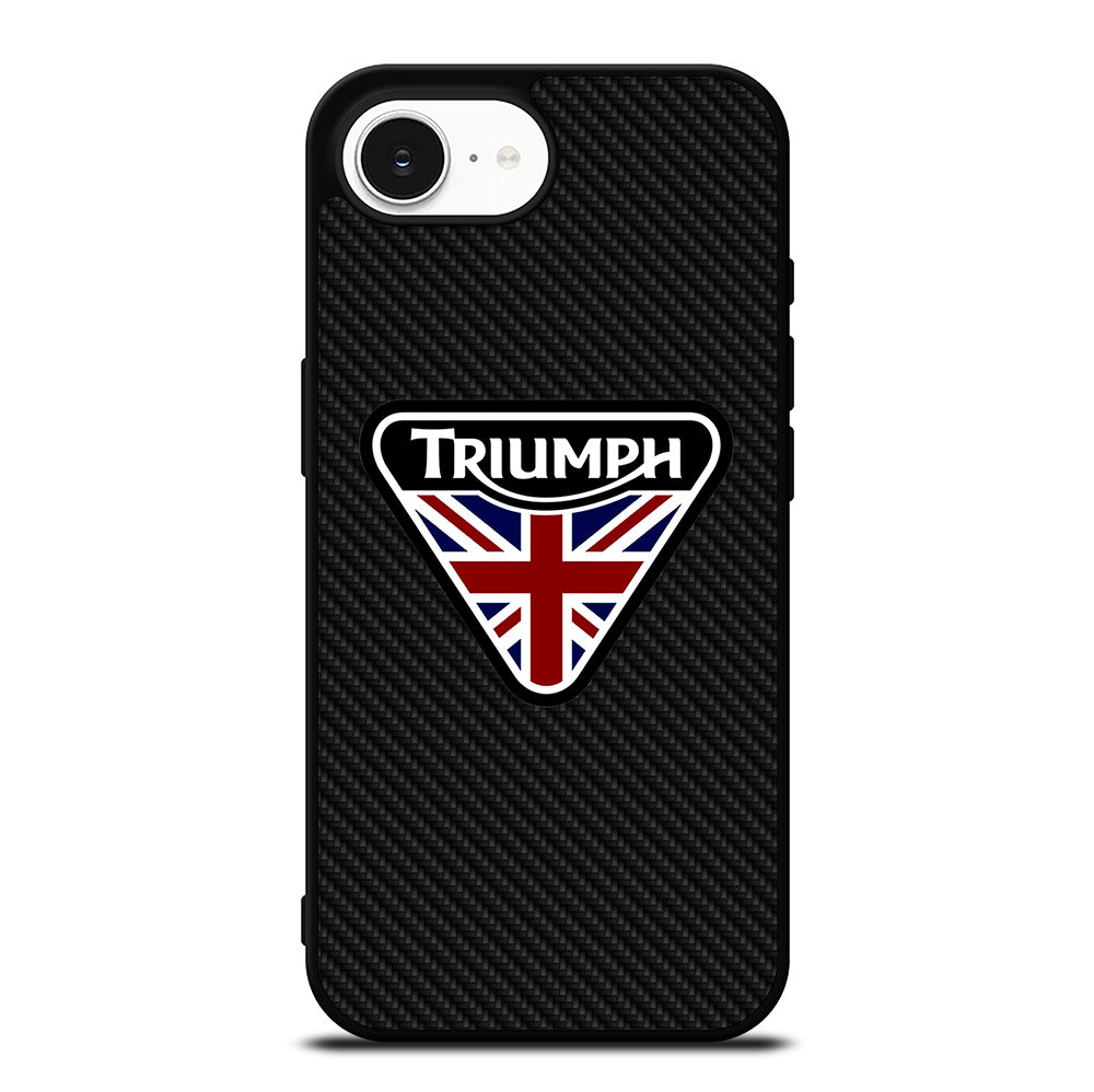 TRIUMPH MOTORCYCLE LOGO CARBON iPhone 16e Case Cover