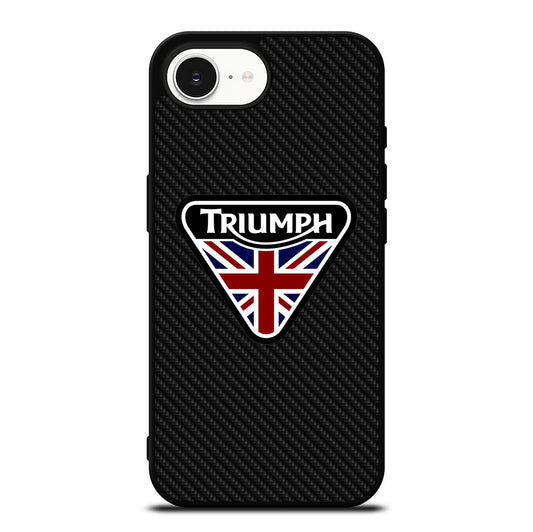 TRIUMPH MOTORCYCLE LOGO CARBON iPhone 16e Case Cover