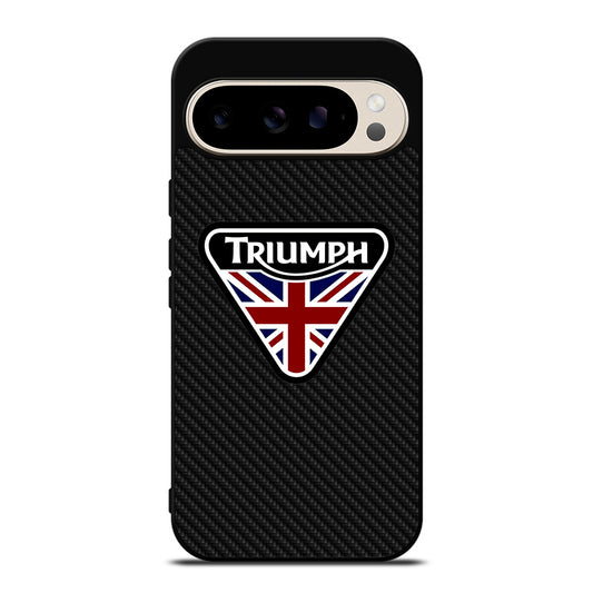 TRIUMPH MOTORCYCLE LOGO CARBON Google Pixel 9 Pro Case Cover