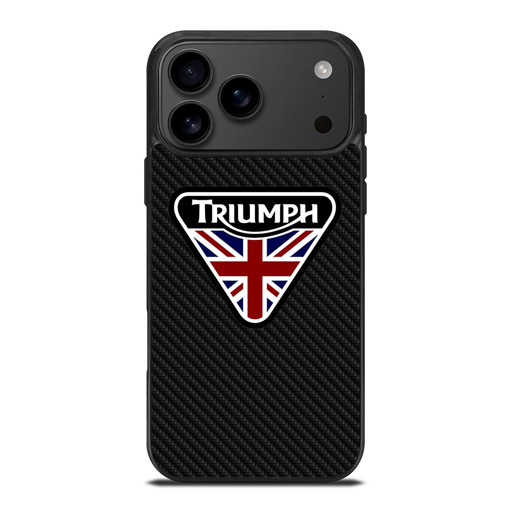 TRIUMPH MOTORCYCLE LOGO CARBON iPhone 17 Pro Max Case Cover