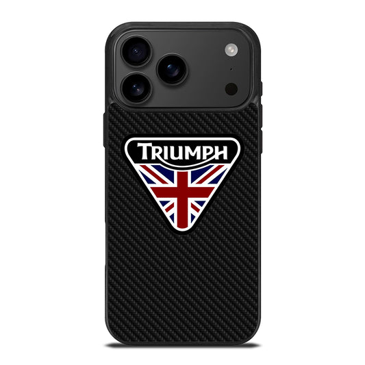 TRIUMPH MOTORCYCLE LOGO CARBON iPhone 17 Pro Max Case Cover
