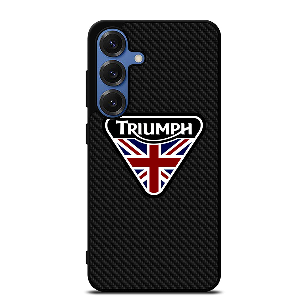 TRIUMPH MOTORCYCLE LOGO CARBON Samsung Galaxy S26 Case Cover