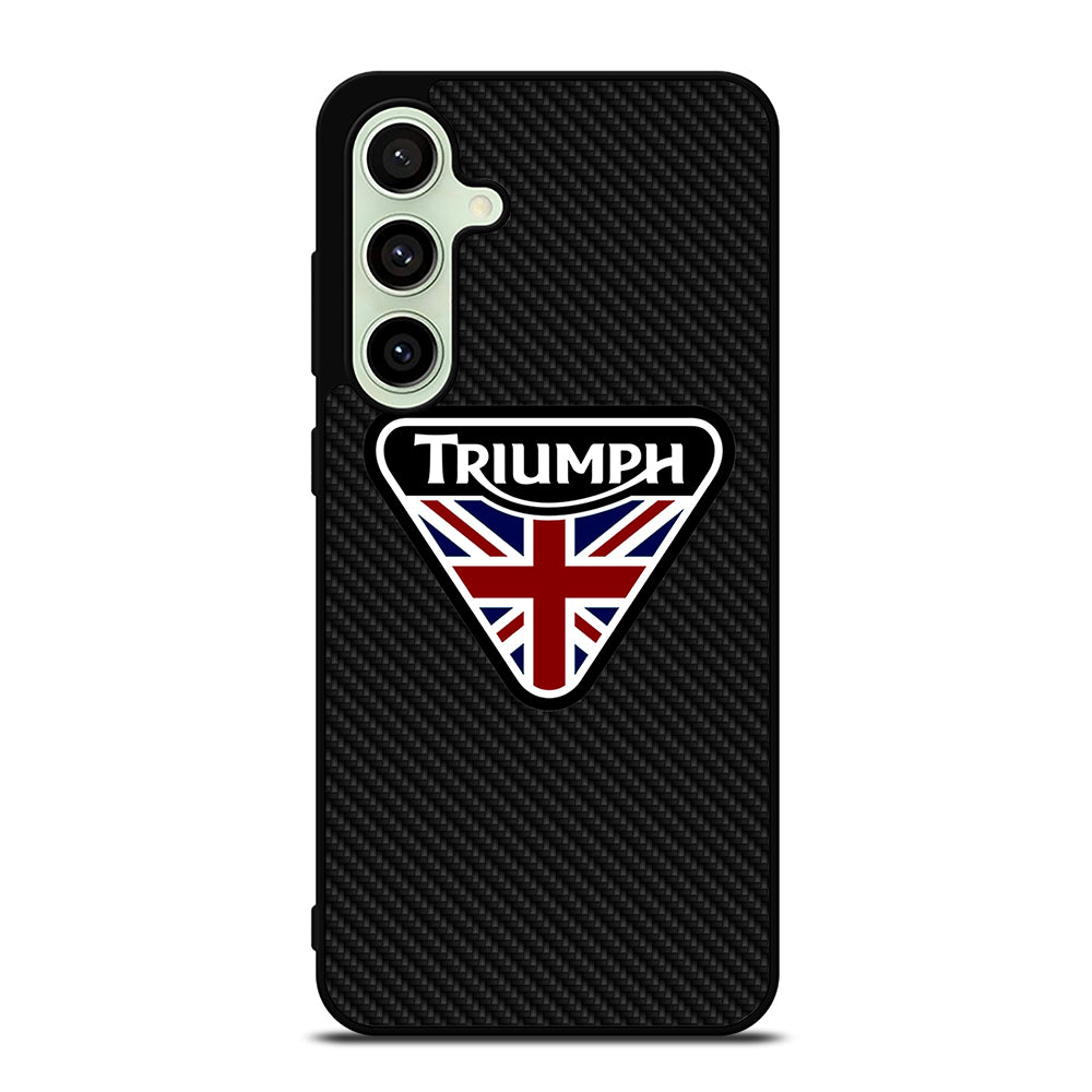 TRIUMPH MOTORCYCLE LOGO CARBON Samsung Galaxy S24 FE Case Cover