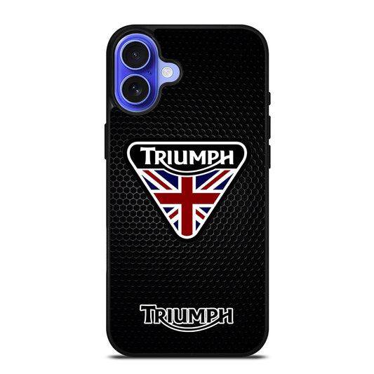 TRIUMPH MOTORCYCLE METAL LOGO iPhone 16 Case Cover