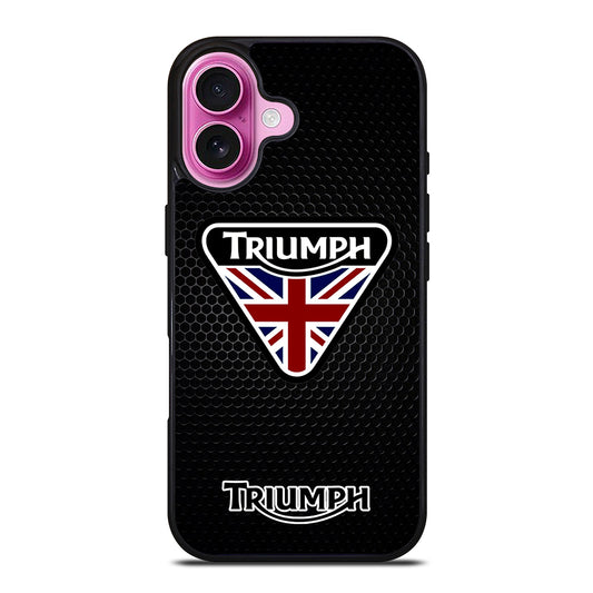 TRIUMPH MOTORCYCLE METAL LOGO iPhone 16 Plus Case Cover