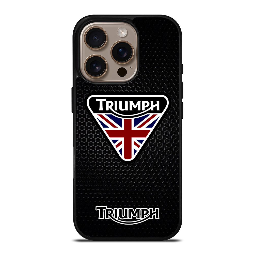 TRIUMPH MOTORCYCLE METAL LOGO iPhone 16 Pro Case Cover