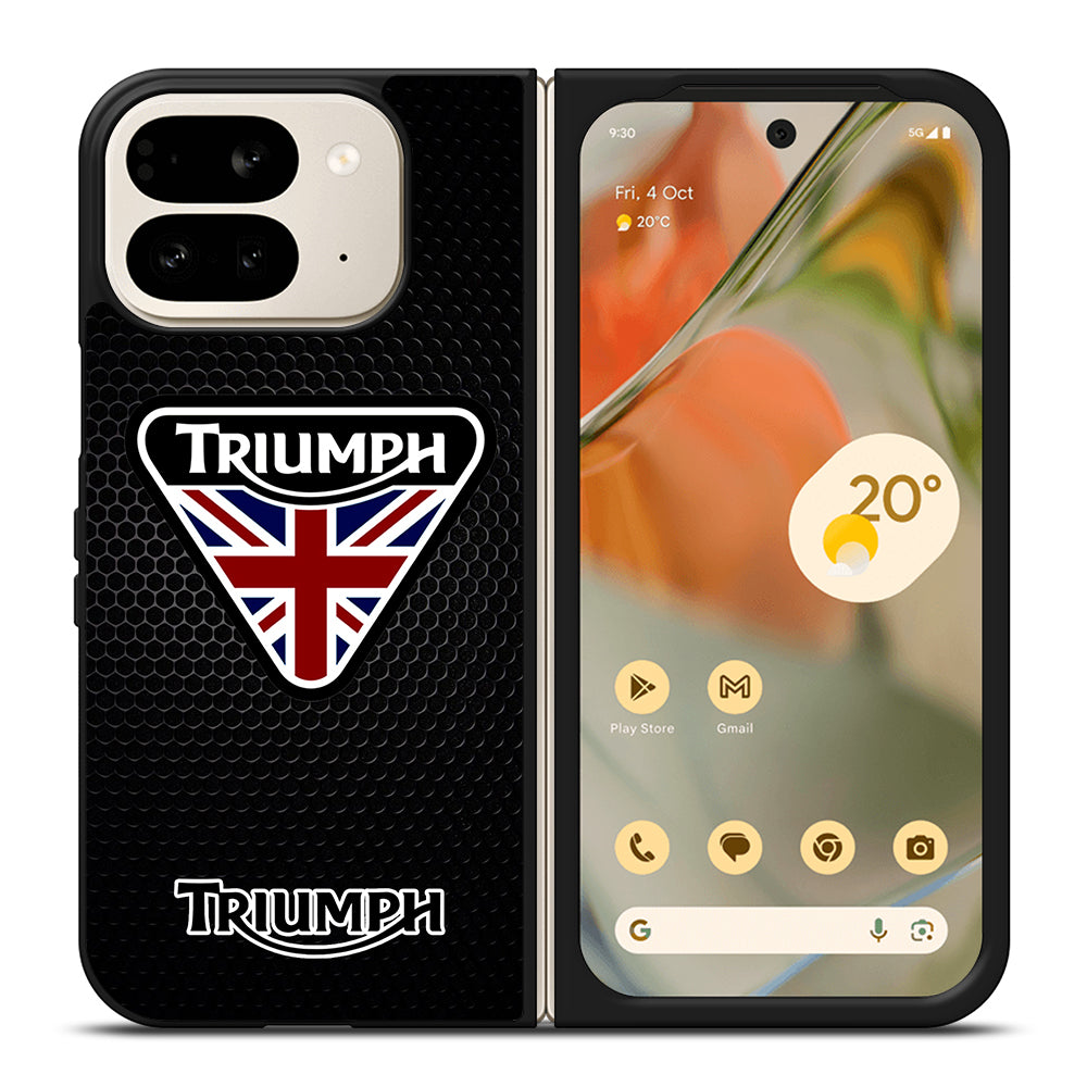 TRIUMPH MOTORCYCLE METAL LOGO Google Pixel 9 Pro Fold Case Cover