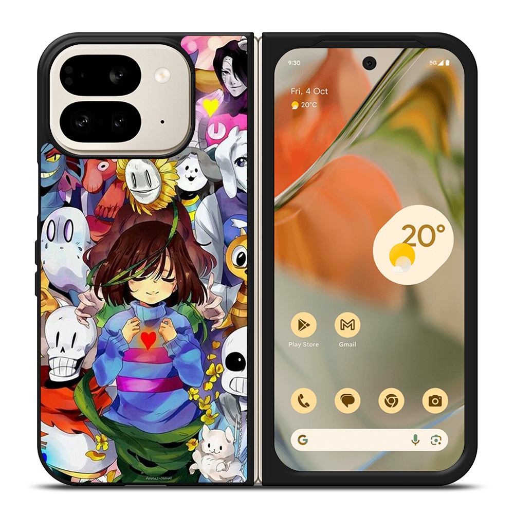 UNDERTALE ALL CHARACTER CARTOON 3 Google Pixel 9 Pro Fold Case Cover