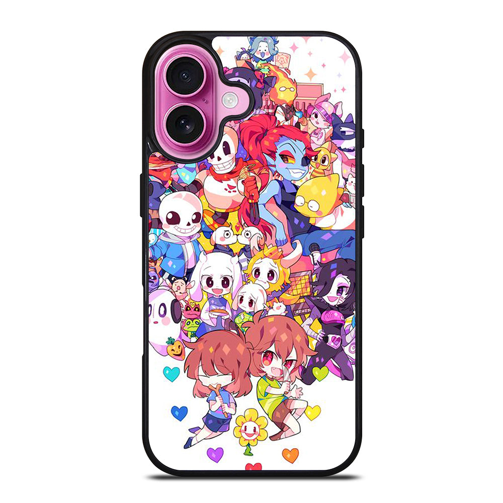 UNDERTALE ALL CHARACTER CARTOON iPhone 16 Plus Case Cover