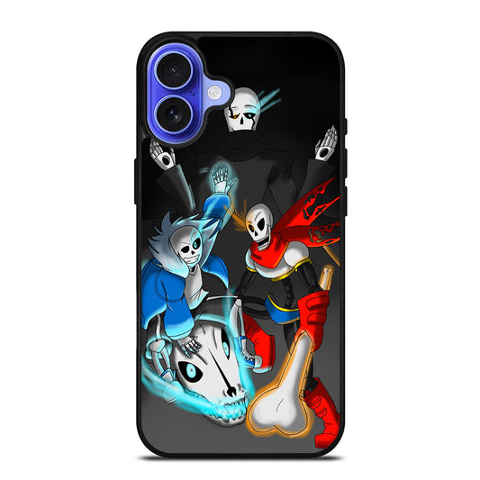 UNDERTALE PAPYRUS AND SANS ART iPhone 16 Case Cover