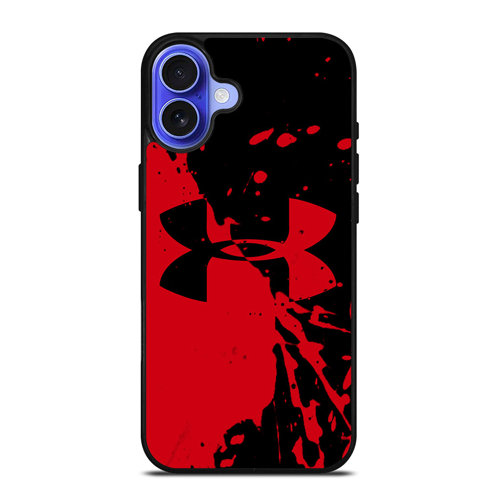 UNDER ARMOUR BLACK RED LOGO iPhone 16 Case Cover