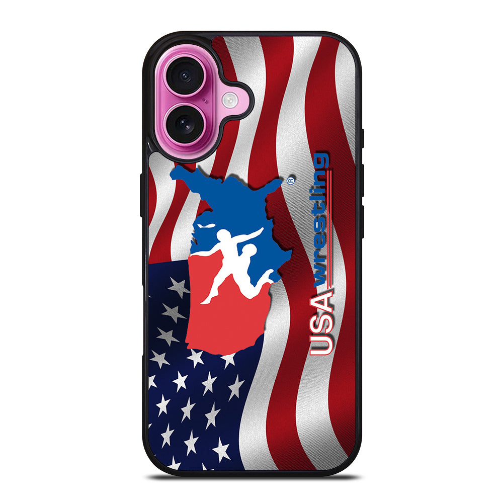 USA WRESTLING FLAG LOGO iPhone 16 Plus Case Cover