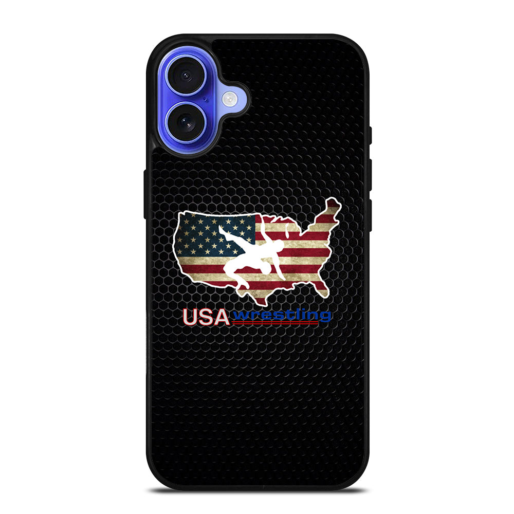 USA WRESTLING METAL LOGO iPhone 16 Case Cover